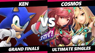 Sumapa 120 GRAND FINALS  KEN Sonic Vs Cosmos Pyra Mythra Smash Ultimate  SSBU [upl. by Sivra873]