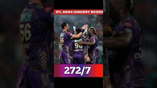 IPL 2024 Highest Scores cricket ipl ipl2025 trending shortvideo shorts viralvideo highlights [upl. by Aratas]