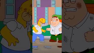 Peter fights Homer 👊😈 thesimpsons familyguy shorts [upl. by Geesey]