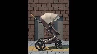 Belecoo Lightweight Luxury Baby Stroller 3 In 1 Portable High Landscape Reversible Stroller Hot Mom [upl. by Tenom]