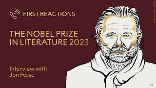 First reactions  Jon Fosse Nobel Prize in Literature 2023  Telephone interview [upl. by Hanus914]