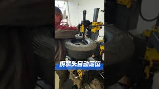 Tire Changer D335 work on 750R16 Commercial Light Truck Tire [upl. by Sprung]