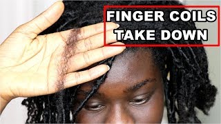 How to Take Down Finger Coils on Natural Hair WITHOUT BREAKAGE [upl. by Rebmik]