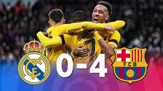 Real Madrid vs Barcelona 40 2024 El clasico Highlights  Lewandowskiraphina and Lamine yamal goal [upl. by Esina]