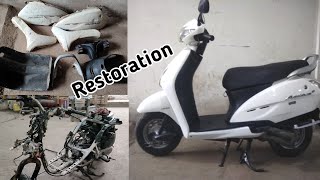 Honda old model Activa full Restoration [upl. by Eidoc]