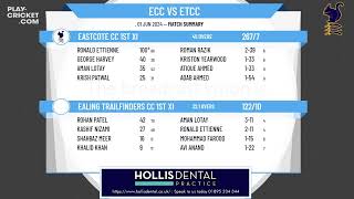 Eastcote CC 1st XI v Ealing Trailfinders CC 1st XI [upl. by Aztirak657]