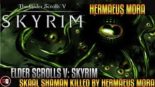 Elder Scrolls V Skyrim Dragonborn  Skaal Shaman Killed By Hermaeus Mora [upl. by Knox]