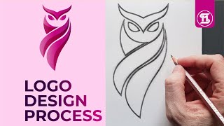 the logo design process from sketch to the end  adobe illustrator tutorial [upl. by Collayer]