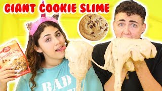 GIANT COOKIE SLIME  Making slime with Cookie dough  Slimeatory 142 [upl. by Kenley246]