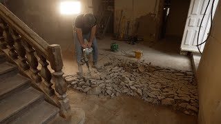 Removing 1980s Concrete Over an 18thCentury Floor [upl. by Uuge]