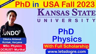 Kansas State University PhD in Physics in the USA with full scholarship [upl. by Crandall]