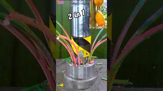 Hydraulic press🚧 and nature fruits🍑crushing viral popular shortvideo 2 in1 [upl. by Ainsworth489]