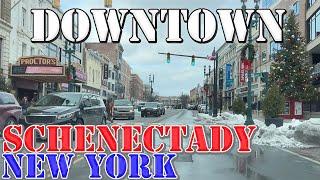 Schenectady  New York  4K Downtown Drive [upl. by Annayek]