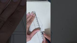 How to Draw a Table in OnePoint Perspective shorts [upl. by Salchunas415]