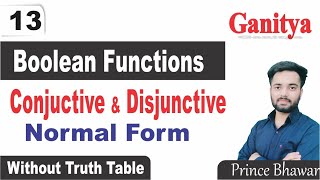 CNF and DNF Direct Method  without Truth Table  IN HINDI  Boolean Functions [upl. by Kobi]