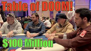 Im At quotTable Of DOOMquot 100 Million On My Right In BIGGEST Event Of The Year Poker Vlog Ep 291 [upl. by Ellerd]