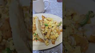 BREAKFAST TACOS FOR LUNCH 112324 food foods foodie foodshorts breakfast lunch tacos meal [upl. by Ingles]