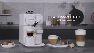 Nespresso Lattissima One  Milkbased beverages preparation [upl. by Welles166]