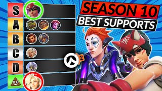 NEW SEASON 10 SUPPORT TIER LIST  BEST and WORST Heroes to Main  Overwatch 2 Guide [upl. by Apostles]