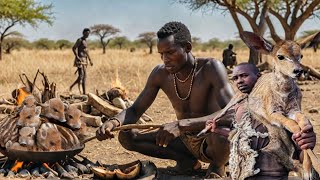 Hadzabe Tribe EAT the Biggest Antelope [upl. by Suirad]