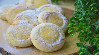 Thumbprint cookies with lemon curd filling These lemon cookies are super easy to make and delicious [upl. by Dahsraf729]