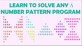 How to solve any number pattern program in Java [upl. by Anilosi341]