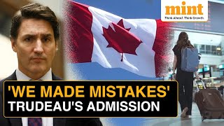 Canada PM Justin Trudeau Admits To Mistakes On Immigration Front Says Bad Actors [upl. by Giark]