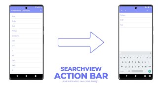 SearchView on Action Bar with ListView in Android Studio using Java  Toolbar [upl. by Dachi306]