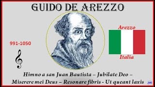 Guido de Arezzo9911050Italia  Himno a san JuanJubilateMiserereResonare fibrisUt queant laxis [upl. by Gelman]