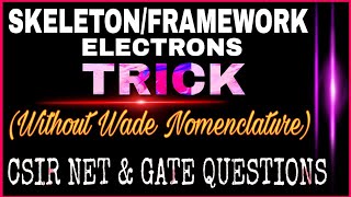 Trick  Skeleton Electrons Framework Electrons in Boranes amp Carboranes  Csir Net Gate chemistry [upl. by Romney]