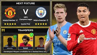 DLS 22  Manchester United vs Manchester City  UCL  Dream League Soccer 2022 Gameplay [upl. by Haniraz403]