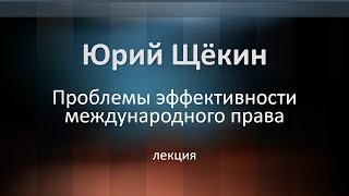 Проблемы эффективности международного права Щёкин Ю В [upl. by Topper]