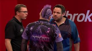 BOILING OVER 😡  Peter Wright and Adrian Lewis CLASH at the Players Championship Finals [upl. by Tigram]