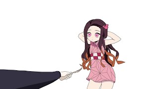 Nezuko zero two dodging meme [upl. by Nalyorf]