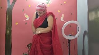 net saree draping after bath skin care real sound hair dry  My favourite saree trending [upl. by Lohrman307]