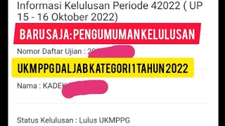 INI CARA CEK KELULUSAN UP UKM PPG DALJAB KATEGORI I TAHUN 2022 [upl. by Ayhdiv]