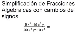 Simplificación de Fracciones Algebraicas con Polinomios 1 [upl. by Gnilrad]