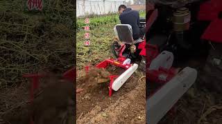 Multifunction rotary tiller Crawler microtillage machine Sweet potato harvestOne machine for [upl. by Shurlock]