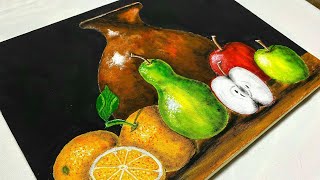 ✅ Cómo Pintar un BODEGÓN de FRUTAS con JARRÓN  Paso a Paso  Pintura Acrílica  Tutorial No 127 [upl. by Bellda]