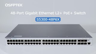 48Port Gigabit Ethernet L2 PoE Switch S530048P6X  QSFPTEK [upl. by Cuttie333]