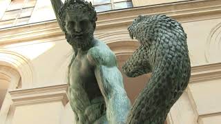 Hercules fighting Acheloos transformed into a snake  Louvre Museum  Paris [upl. by Anirrehs778]