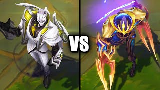 Galaxy Slayer Zed vs Debonair Zed Legendary Skins Comparison League of Legends [upl. by Atalie]