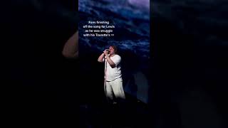 Lewis Capaldi Struggles His Tourettes Live On Stage Fans Help Finishing The Song [upl. by Bred]