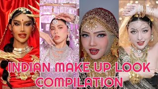 INDIAN MAKE UP LOOK TIKTOK COMPILATION  ART JOSEPH A [upl. by Moreville]