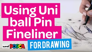 HOW TO USE A UNIBALL FINELINER PEN  DRAWING TUTORIAL  AD [upl. by Vogel]