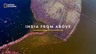 Kumbh Festival  India from Above  National Geographic [upl. by Anauq624]