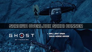 Saruiwa Overlook Sakai BannerBrilliant Dawn Horse Armor Ghost of Tsushima Iki Island Playthrough [upl. by Mata]