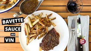 BAVETTE SAUCE AUX ÉCHALOTES ET VIN ROUGE 🥩🍷 comme dans les bistros La petite bette [upl. by Franzen]