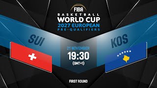 Switzerland v Kosovo  Full Basketball Game  FIBA Basketball World Cup 2027 European PreQualifiers [upl. by Yekram]