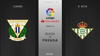 Rueda de prensa Leganés vs R Betis [upl. by Eornom]